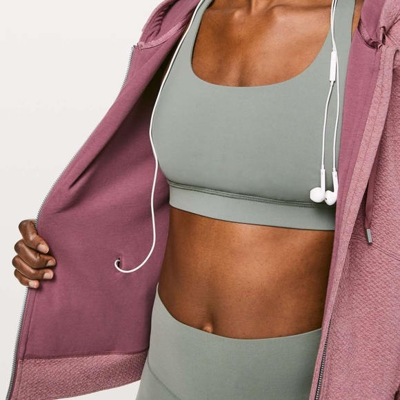 Lululemon Catch A Moment Zip Hoodie sz 4 Heathered So Merlot/So Merlot - Picture 5 of 5